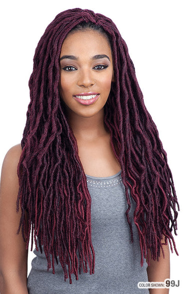 MODEL MODEL 2X Crochet Braid Soft Wavy Faux Loc 18
